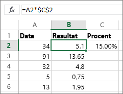 Multiplicere tal med en procentdel