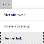 Få en oversigtslinkindstilling i Microsoft Forms