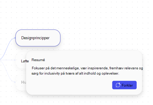 Skærmbillede af ruden med emneoversigten med mulighed for at åbne Copilot Chat for at få flere oplysninger.