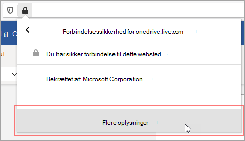 Vælg Flere oplysninger.
