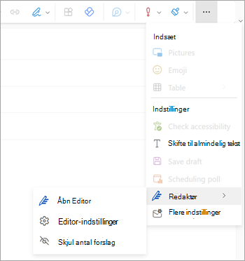 Editor-indstillinger