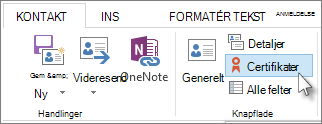 Vise certifikaterne for en bestemt person