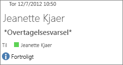 Mail markeret som Fortrolig