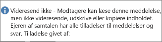 Meddelelsen Videresend ikke indsat i din mail.