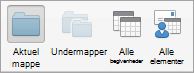 Viser de Calendar søgeindstillinger