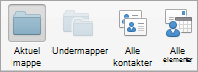 Viser søgeindstillingerne for kontakter