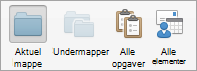 Viser søgeindstillingerne for Opgaver