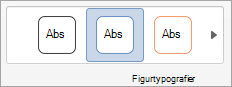 Indstillinger i gruppen Figurtypografier