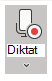 Rødt diktatikon, der angiver, at det er aktivt.