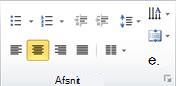 Gruppen Afsnit under fanen Hjem