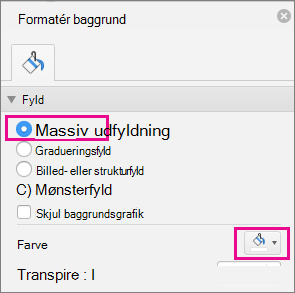 Massiv udfyldning i PowerPoint til Mac