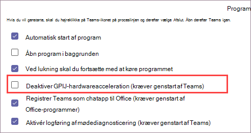 Sørg for, at CPU-acceleration ikke er valgt