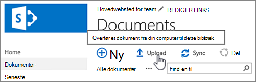 Overføre et dokument