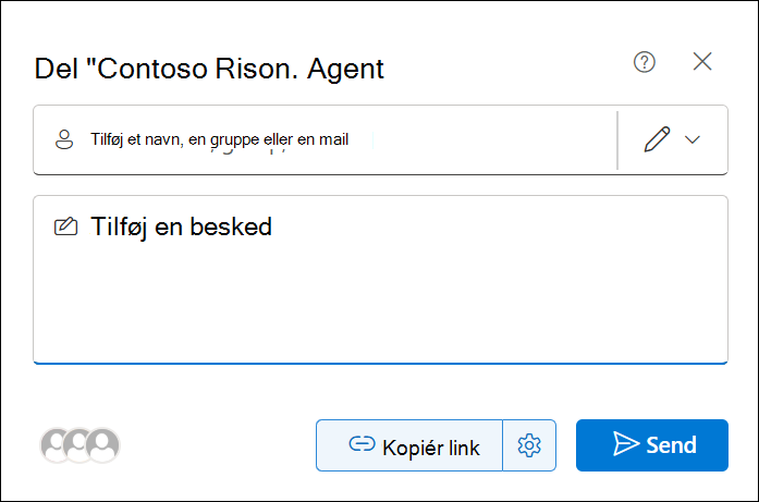 skærmbillede af deling af en agent fra bizchat