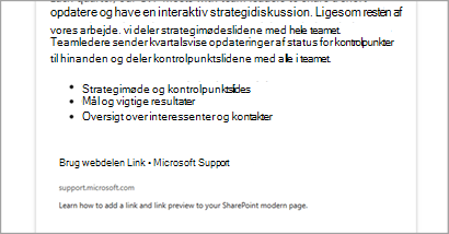 Skærmbillede af SharePoint-nyheder 40 one.png