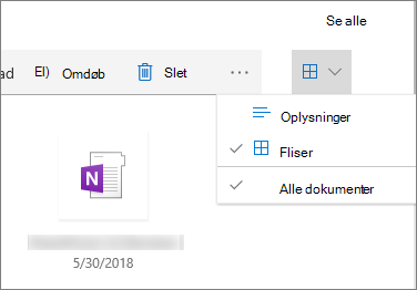 Side om side-visning i dokumentbibliotek
