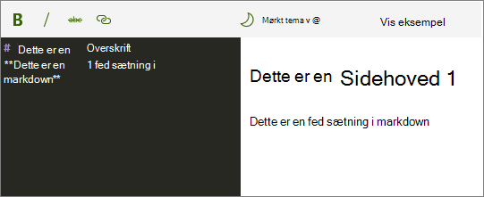 Webdelen Markdown