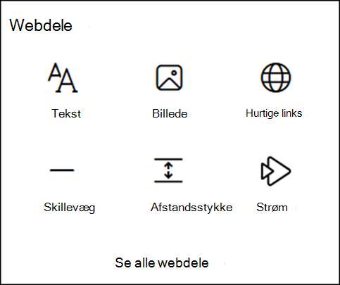 Webdele i værktøjskassen