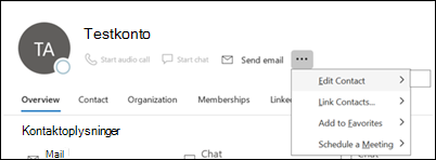 Knappen Rediger virker ikke i klassen Outlook