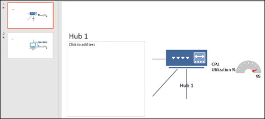 Skærmbillede af PowerPoint-slide med titel og slidegrafik.
