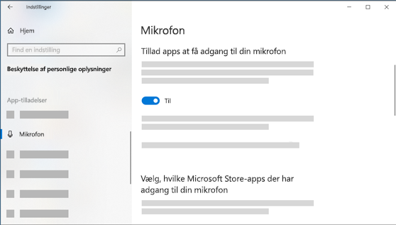 Mikrofonindstillinger