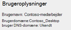 Brugeroplysninger i rapporten for det trådløse netværk