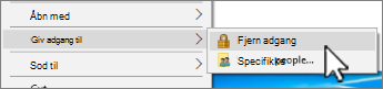 Skærmbillede af Windows 11 Fjern tilknyttet drevadgang.