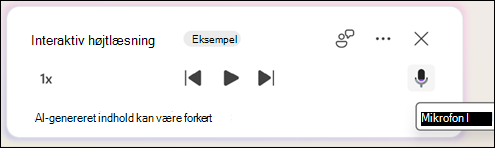 Hvis du vil stille Copilot dokumentrelaterede spørgsmål, skal du klikke på knappen Mute.