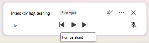 Vælg Forrige eller Næste.