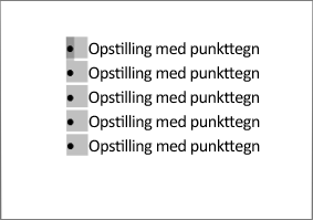 Markerede punkttegn