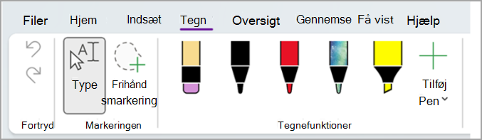 Håndskrift under optagelse
