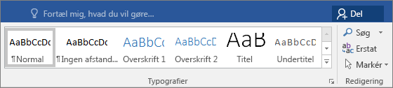 Typografigalleriet er på fanen Hjem