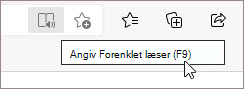 Gå ind i Forenklet læser