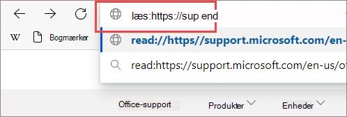 Føje præfiks til URL-adressen.