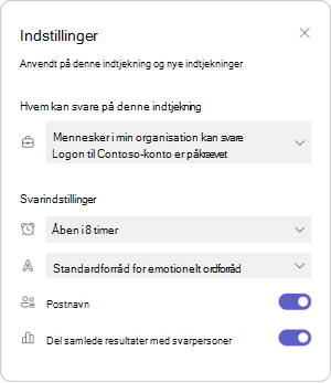 Administrer indstillinger for afstemning