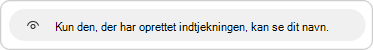 Du får en beskrivelse af personlige oplysninger, når du svarer på check-in