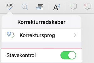 Aktivér stavekontrol