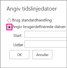 MT07 – Brugerdefinerede datoer