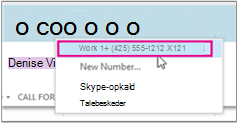 Ring til en persons arbejdsnummer.