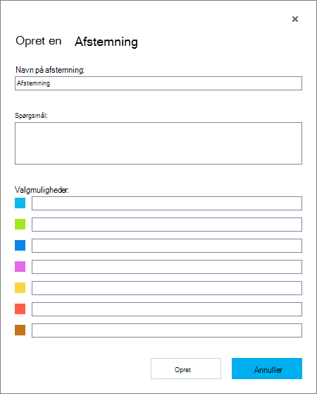 Opret en afstemningsside