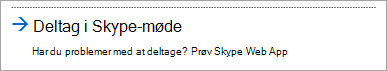 Deltage via webappen Skype for Business