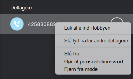 Administrer personer i dine møder og opkald