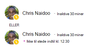 Tilstedeværelsesmeddelelse for Karl