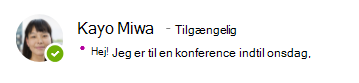 Tilstedeværelsesmeddelelse for Kayo