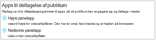 Skærmbillede, der viser hvor du skal vælge placeringen af Yammer-feedet