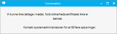Fejlmeddelelse, der fortæller dig, at politikken ikke blev fundet