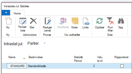 Instrastat Jnl. Batches