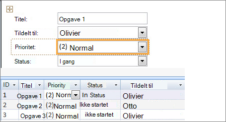 Opret en visning med Microsoft Access