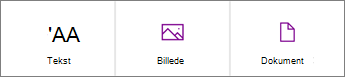 Skærmbillede af markeringer af nyt indhold