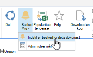 På fanen Filer med Indstil påmindelse for dette dokument fremhævet